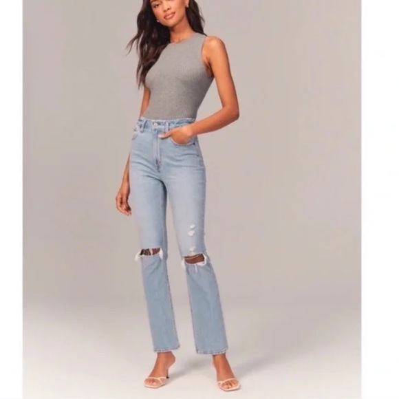 Abercrombie & Fitch Denim - Abercrombie and Fitch Ultra High Rise Ankle Straight